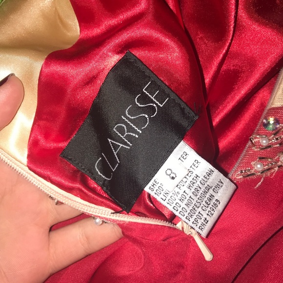 Clarisse Red Long Prom Dress - Picture 4 of 7